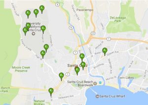 Zipcar locations in Santa Cruz County