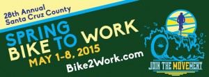 Banner advertisement for Bike to Work Spring 2015