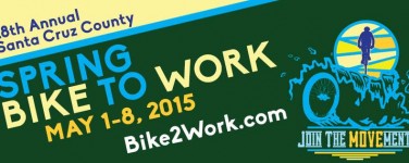 Banner advertisement for Bike to Work Spring 2015