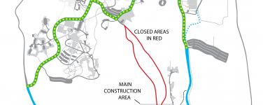 UCSC Bike Path Closure Map