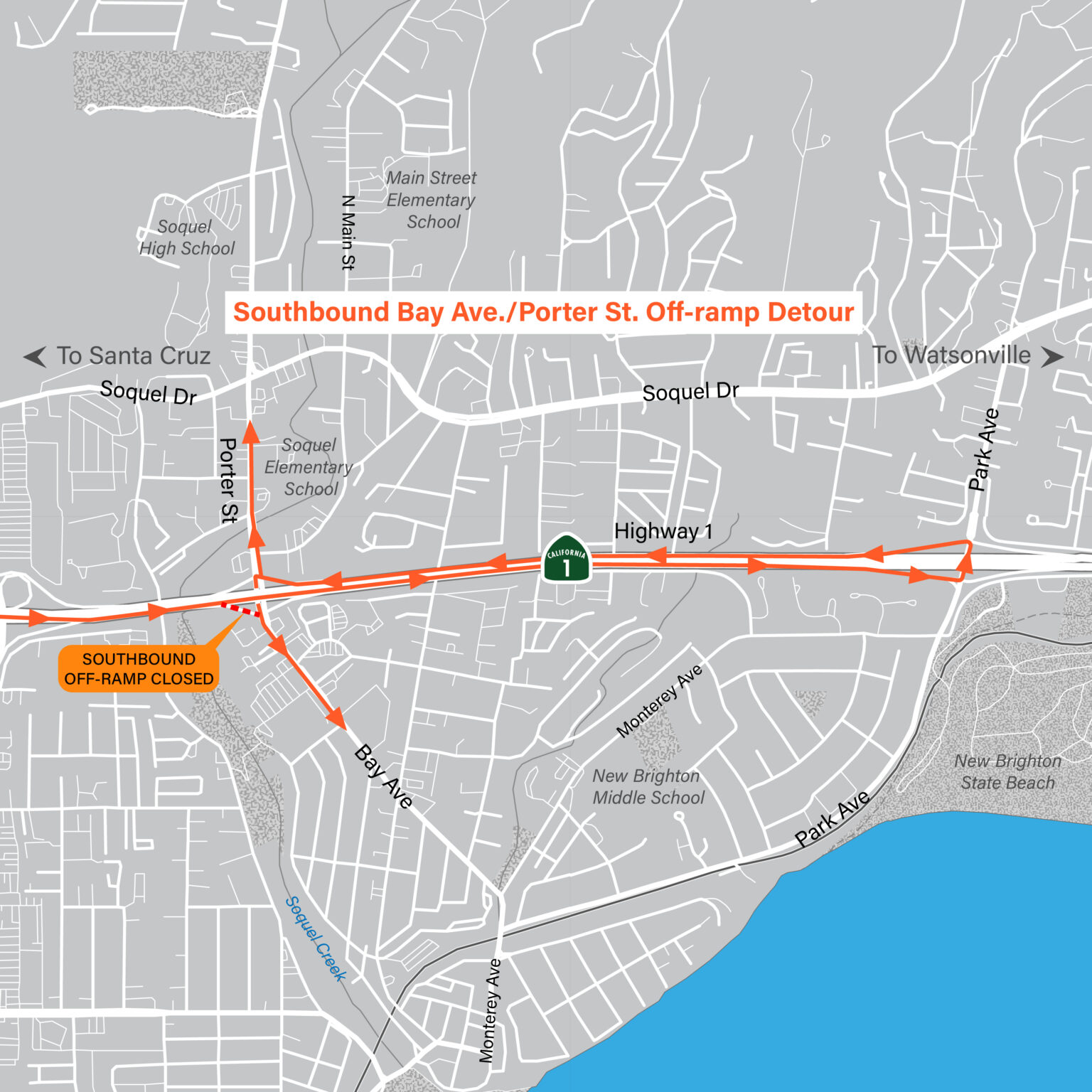 Highway 1 Park Ave Ramp Reopens Prior to Long Term Bay Ave Ramp Closure ...